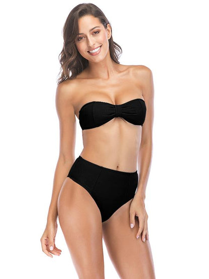 Wrapped High Waist Bikinis Swimwear
