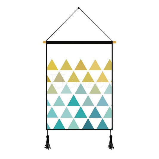 Creative Gradient Geometric Pattern Printed Wall Hanging Decoration