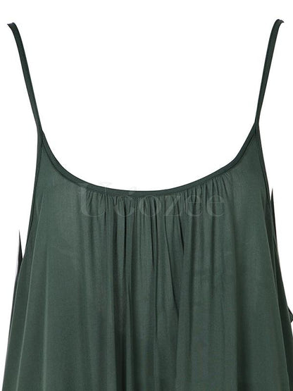 Stitching Color Backless Midi Dress