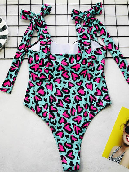 Plunging Padded One Piece Swimsuit