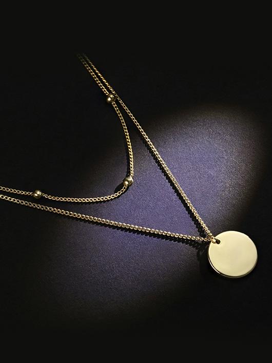 Gold Circle Necklace