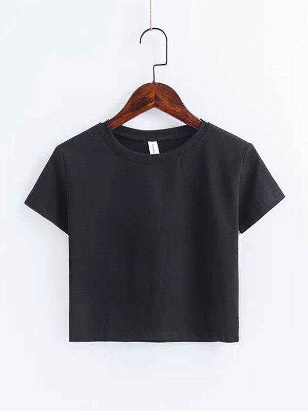 Casual Wrap Solid Sports T-Shirts Tops
