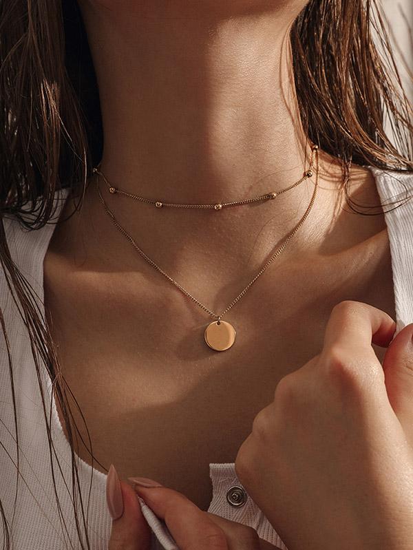 Gold Circle Necklace