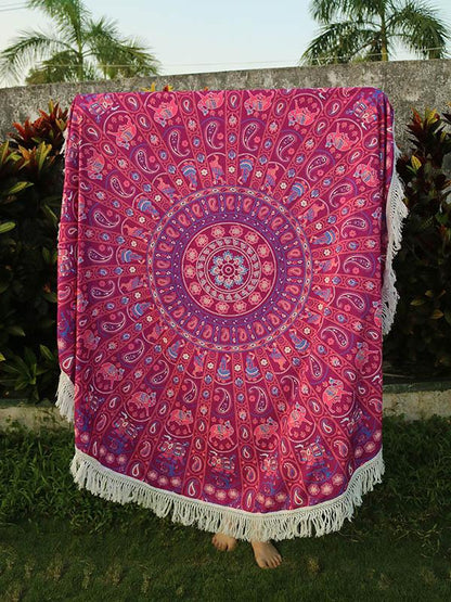 Bohemia Tasseled Round Beach Mat