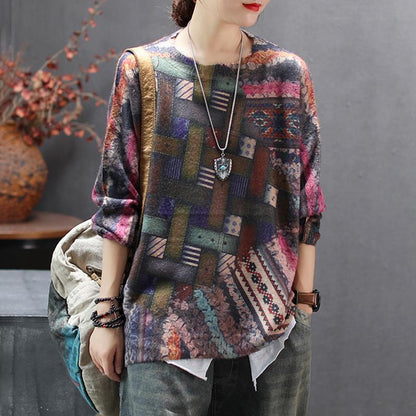 Beautiful Color Pattern Soft Warm Sweater