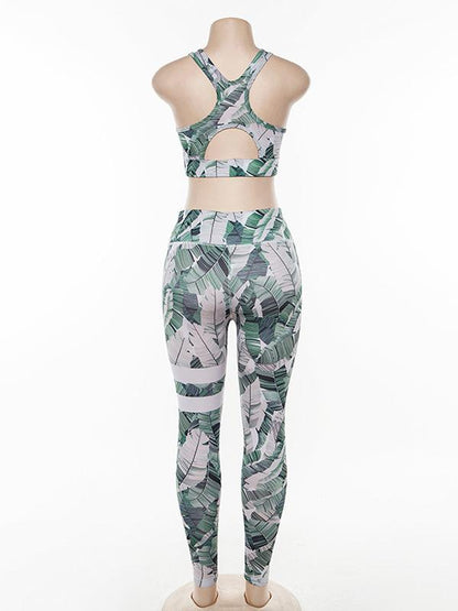 Printed Tanks And Leggings Yogo Suits