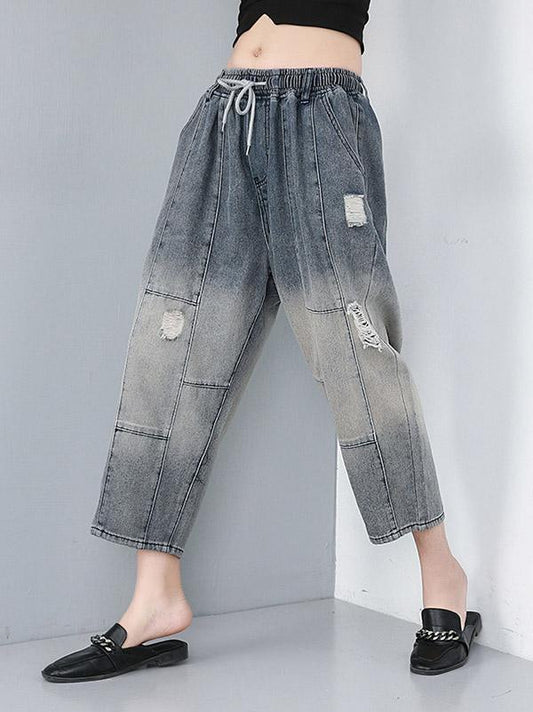 Loose Wide-leg Split-joint Harem-pants