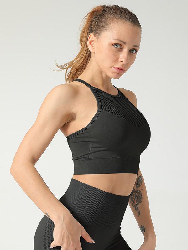 Solid Quick Dry Shockproof Wrap Sports Bra