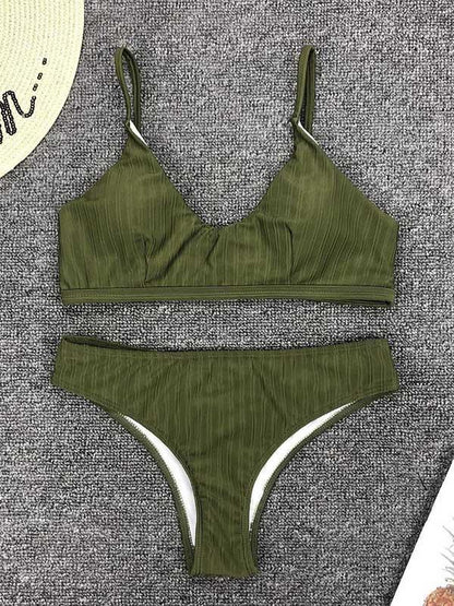 Solid Simple Beach Bikinis Swimwear