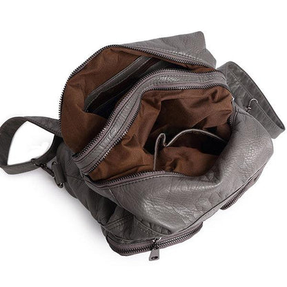 Multi-pockets Backpack Solid Multi-carry Crossbody Bag