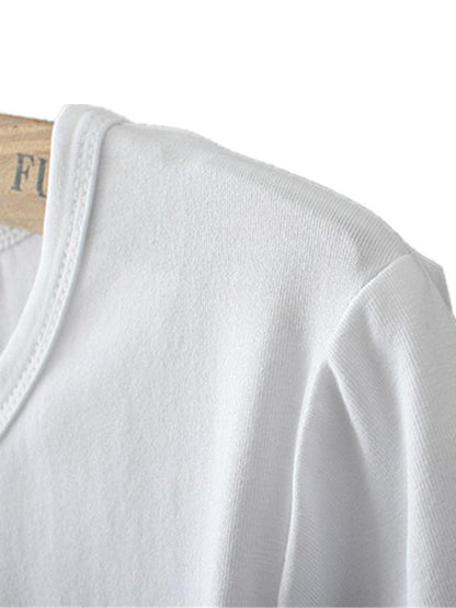 Simple Round-Neck T-Shirts Tops