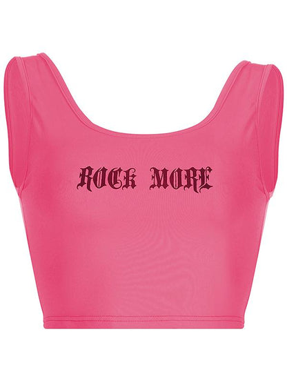 U-neck Printed Crop Tanks