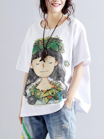 Loose Plus Size White shirt