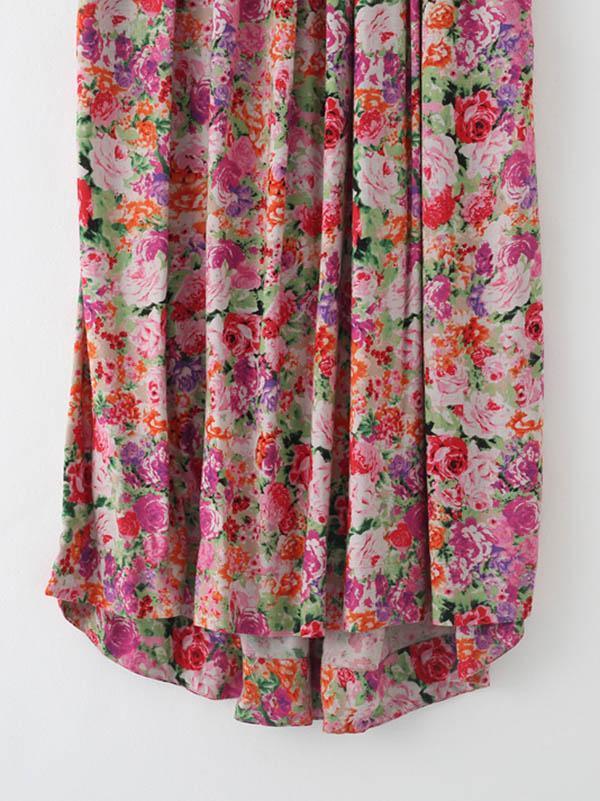 Original Floral Round-Neck Dress