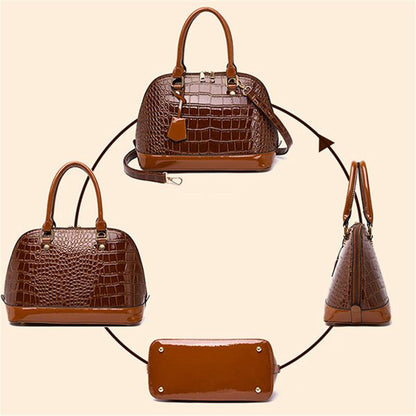 Crocodile Pattern Handbag Temperament Shoulder Bag Shell Bag