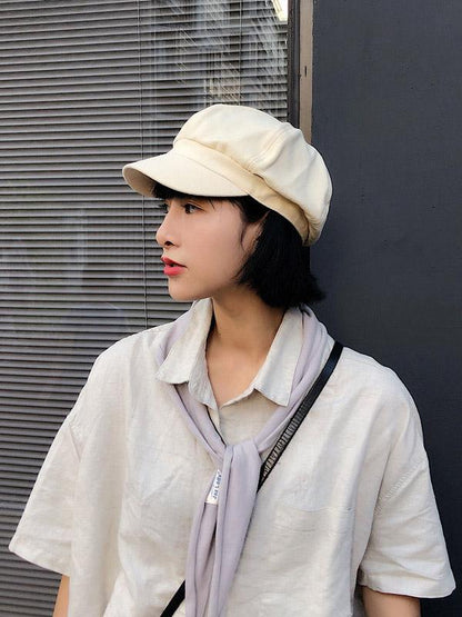 Solid Art Style Octagonal Cap