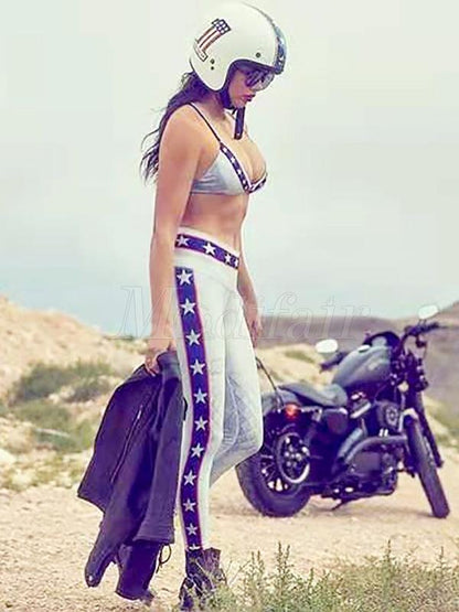 Quick-dry Star Printed Elasticity Sports Leggings