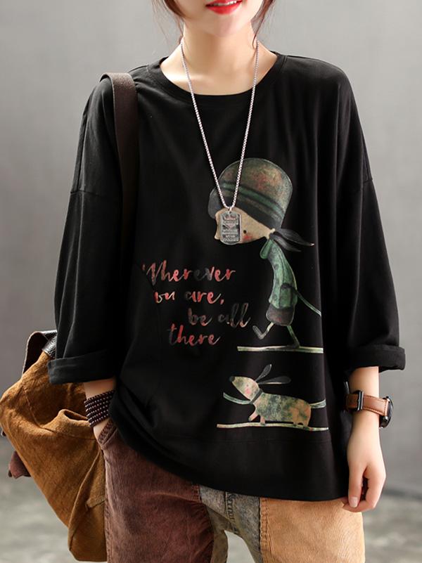 Loose Printed Blouses