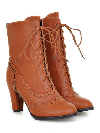 Fashion Bandage High-heel Boots Shoes