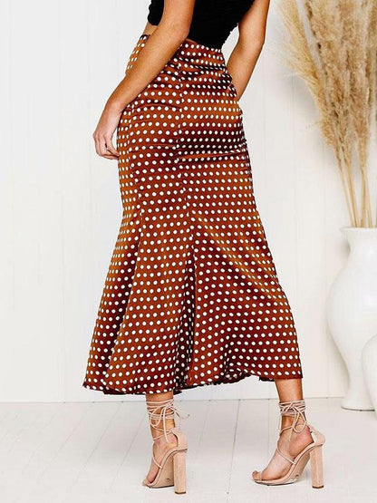 Polka-dot Empired Leisure Skirt