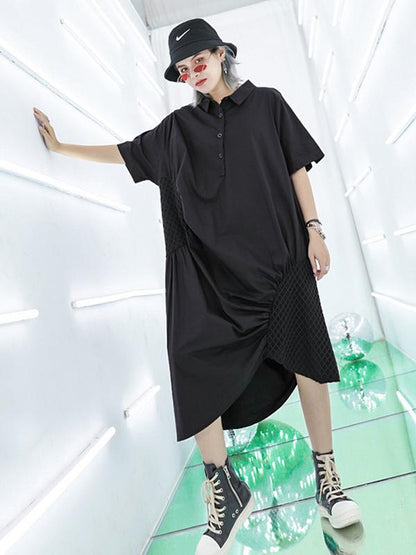 Loose Cropped Ruffled Long Dress