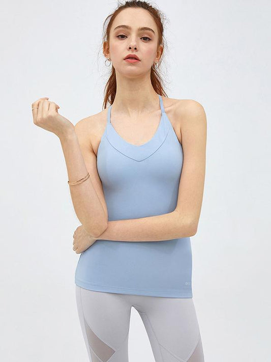 Spaghetti-neck Backless Yoga Tanks