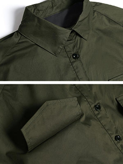 Original Irregularity Split-Joint Gauze Blouses&Shirts Tops