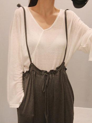 Loose Plus Size Empire Solid Jumpsuits