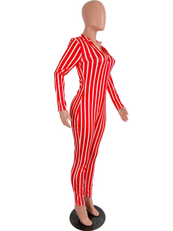 Fashion Casual Striped Printed Yoga Jumpsuits