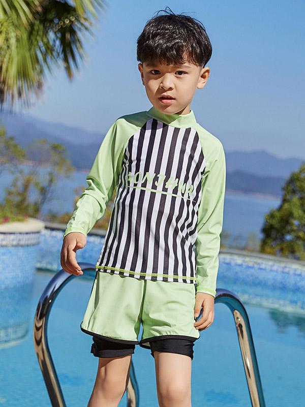 AONIHUA Stripes Printed Boy Swimwear