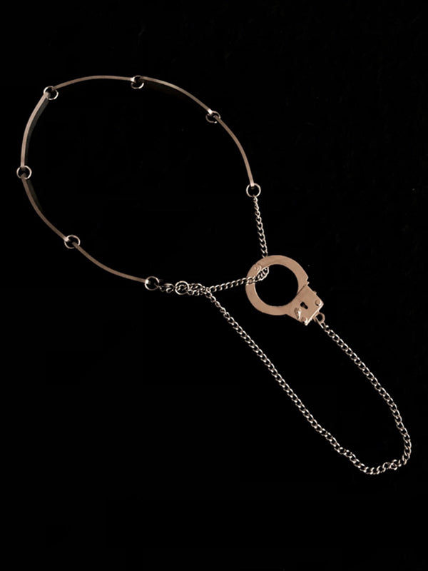 Cool Geometry Chain Handcuff Choker Necklace