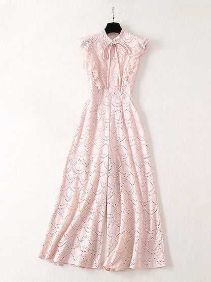 Fish Scale High Waist Sleeveless Jumpsuits
