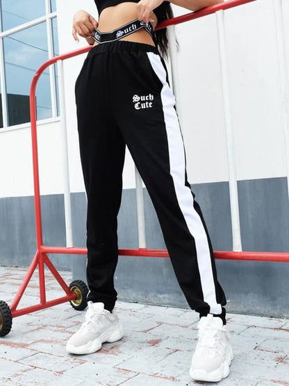Printed High Waist Knitted Bandage Pants