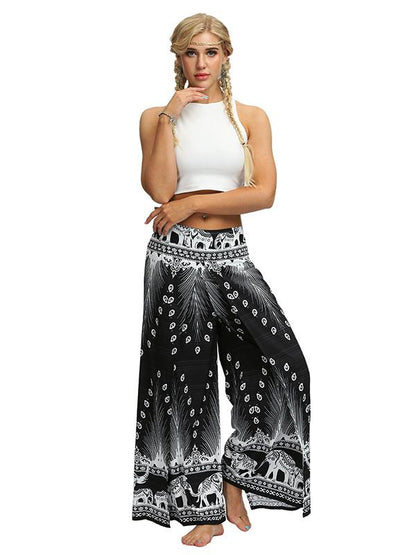 Front Split Digital Printed Yoga Pants
