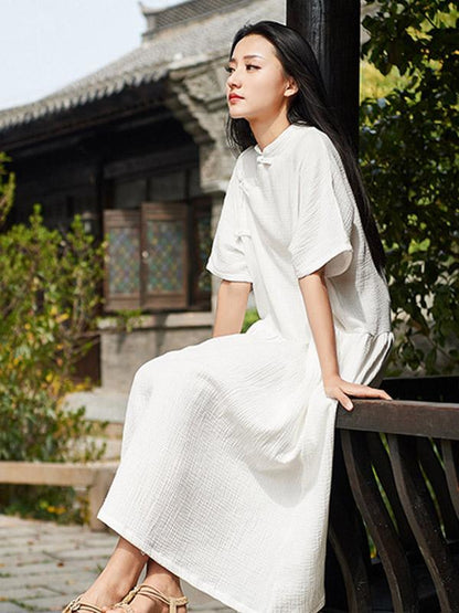 Vintage Forg Short Sleeves Dress