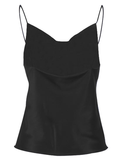 Simple Solid Color Spaghetti-Neck Vest