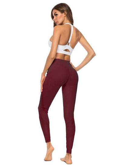 Mesh Pocket High Waist Yoga Leggings