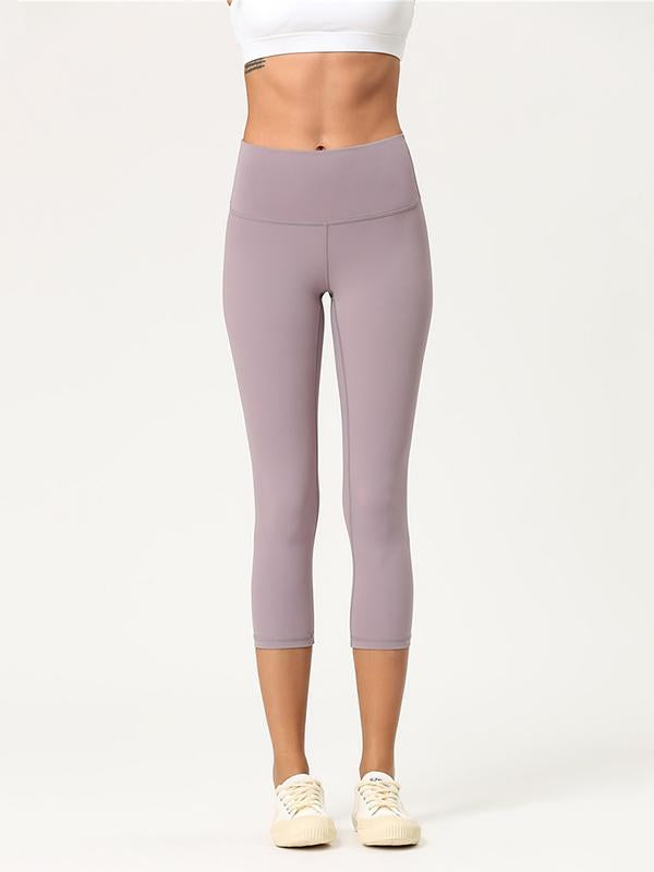 Lift Hip Solid Fitness Sports Seventh Leggings