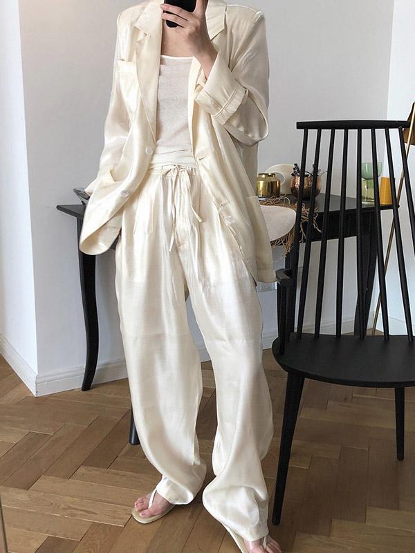 Original Solid Silk Suit Outwear