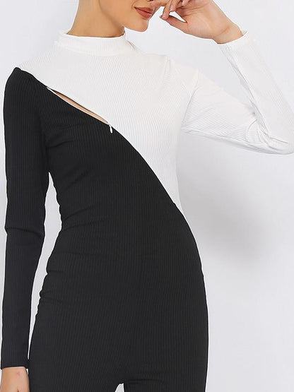 Fashion Color-Block Yoga Jumpsuits