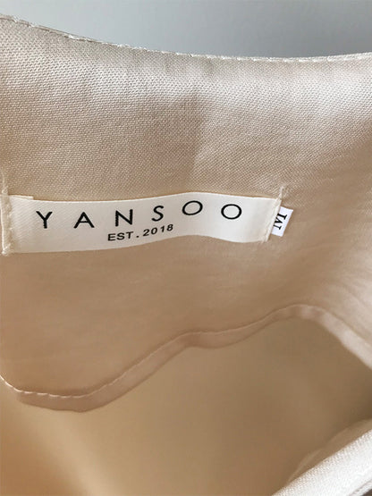 Urban Solid Color Spaghetti-Neck Loose Midi Dress