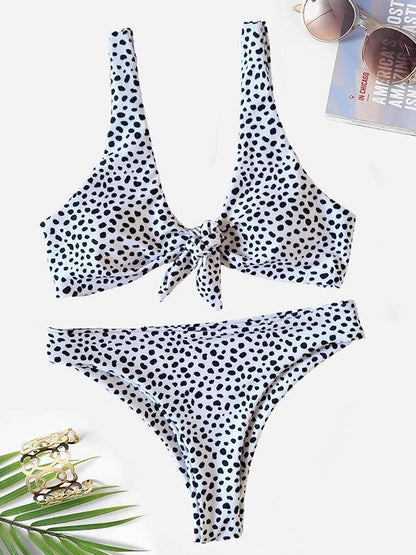 Polka-dot Knot Bikinis Swimwear