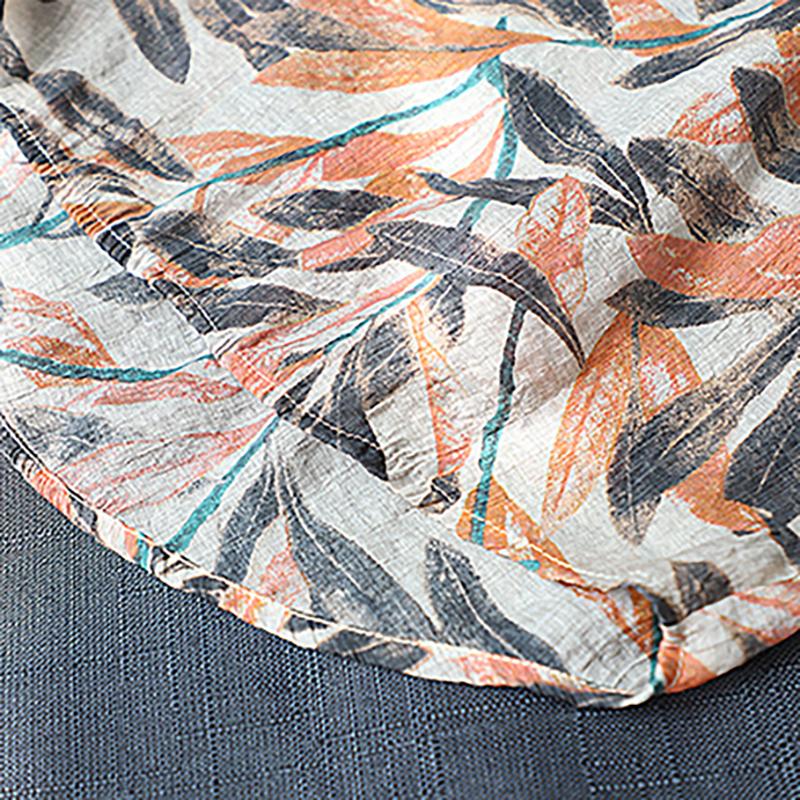 Buykud Printed Casual Turn-down Collar Comfortable Shirt