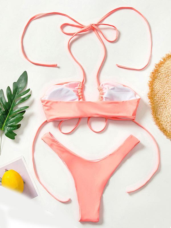 Sexy Bandage Split Type Bikini Swimsuit