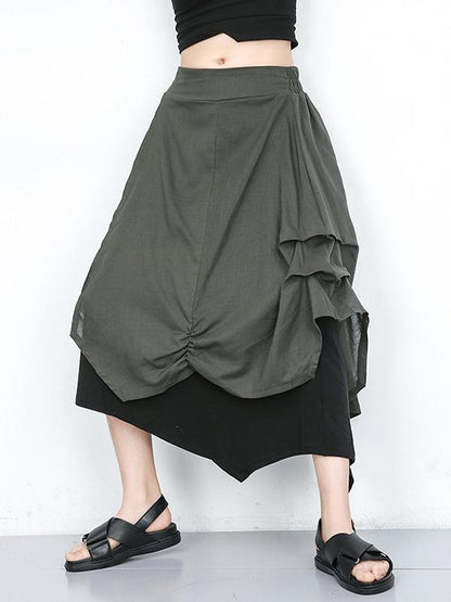 Casual Designed Cotton Ruffled Skirt