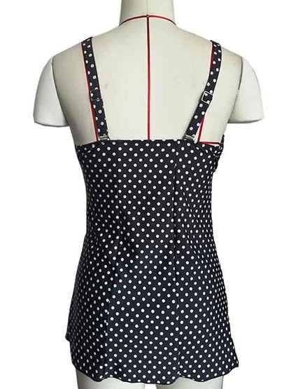 Maternity Polka Dot Bustier Tankini Swimsuit