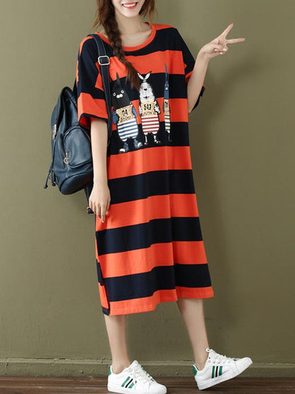 Summer Loose Oversize Striped Dress