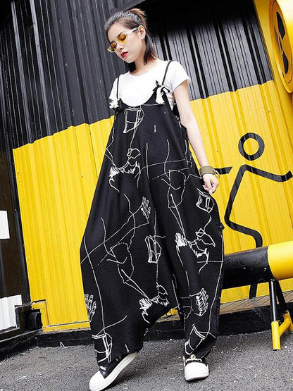 Vintage Loose Hong Kong Style Straight Leg Harem Pants