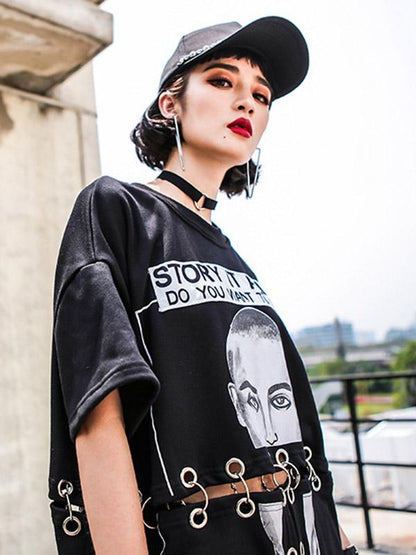 Loose Printed Couple T-Shirt