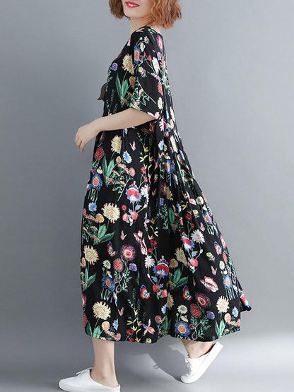 Summer New Loose Oversize Printed Dress
